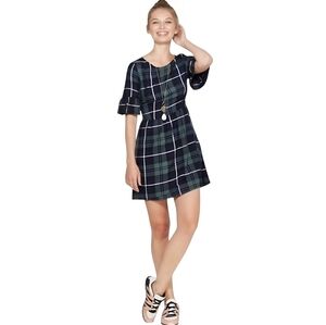Speechless cute green plaid mini dress size l